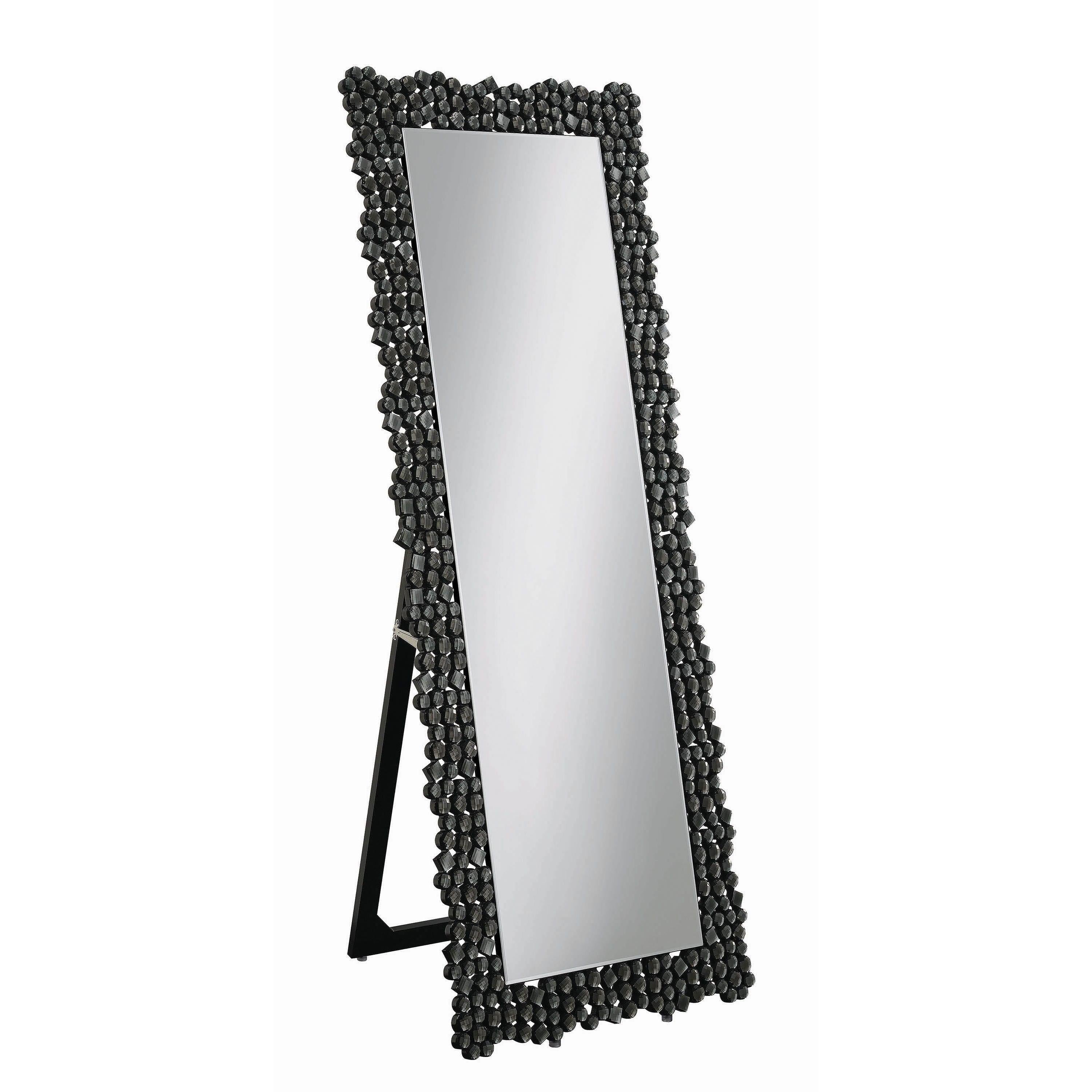 Coaster Furniture Mckay 961422 24 x 63 Inch Acrylic Frame Standing Mirror - Smokey Grey IMAGE 1